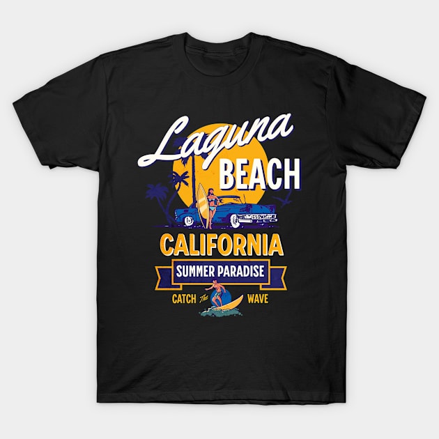 Laguna Beach California Summer Paradise T-Shirt by jiromie